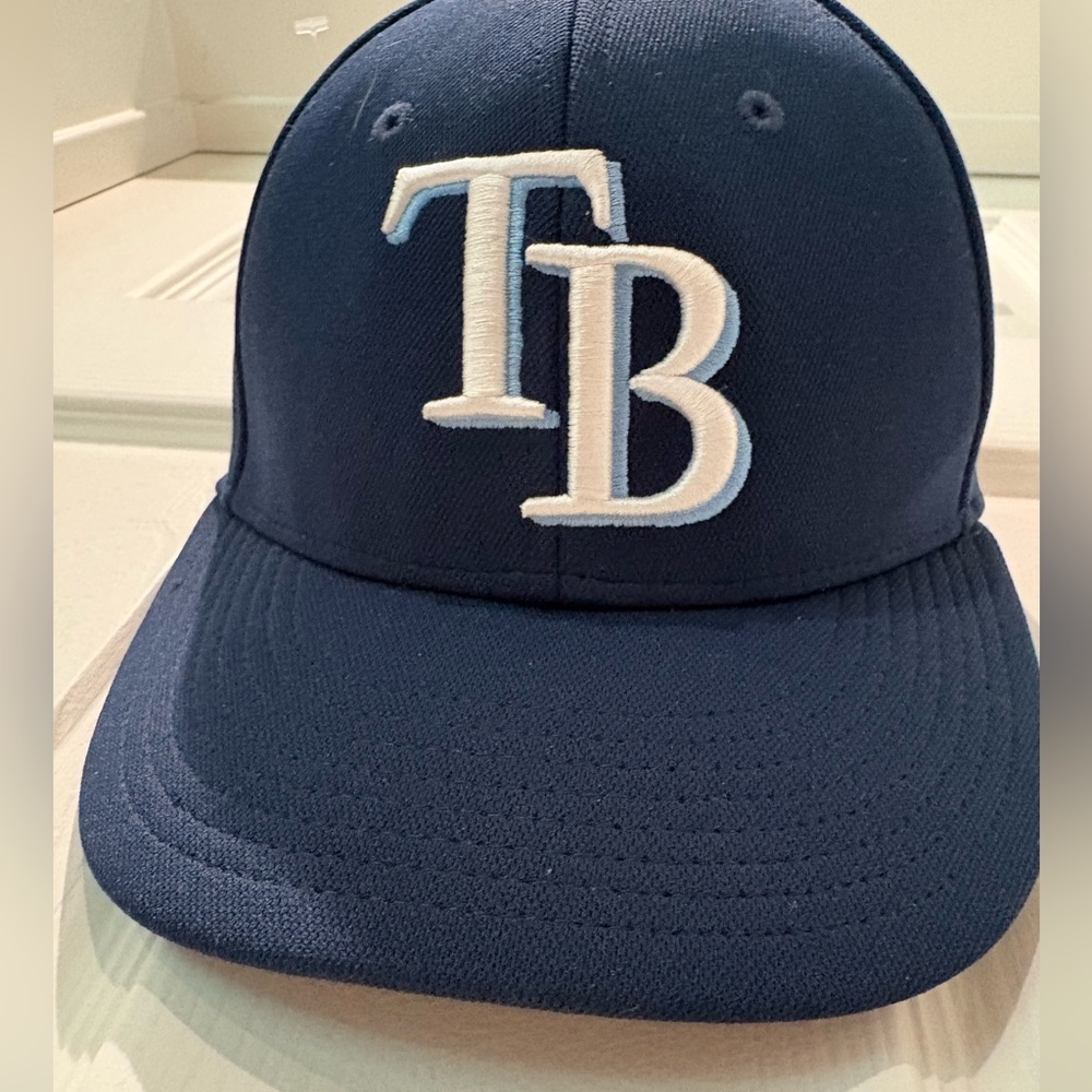 Blue and White Baseball Cap